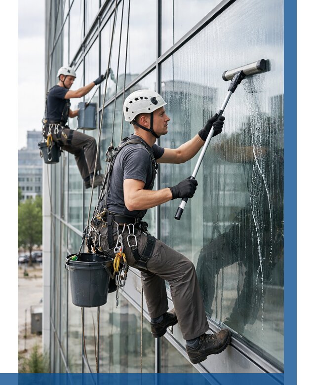 Мойка витражей альпинистами в Сердобске от 708 р. под ключ|ВЫСОТНИК-Срд