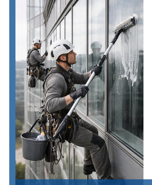 Высотная мойка сплошного остекления с выездом в Сердобске