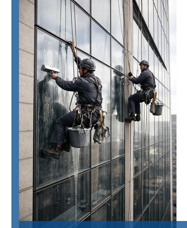 Профессиональная мойка стеклянных фасадов зданий в Сердобске