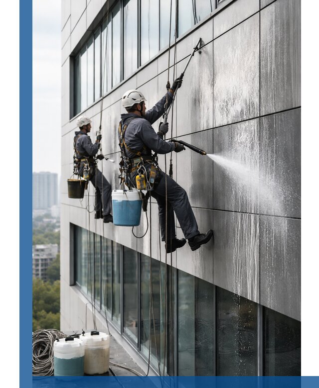 Профессиональная мойка вентилируемых фасадов в Сердобске