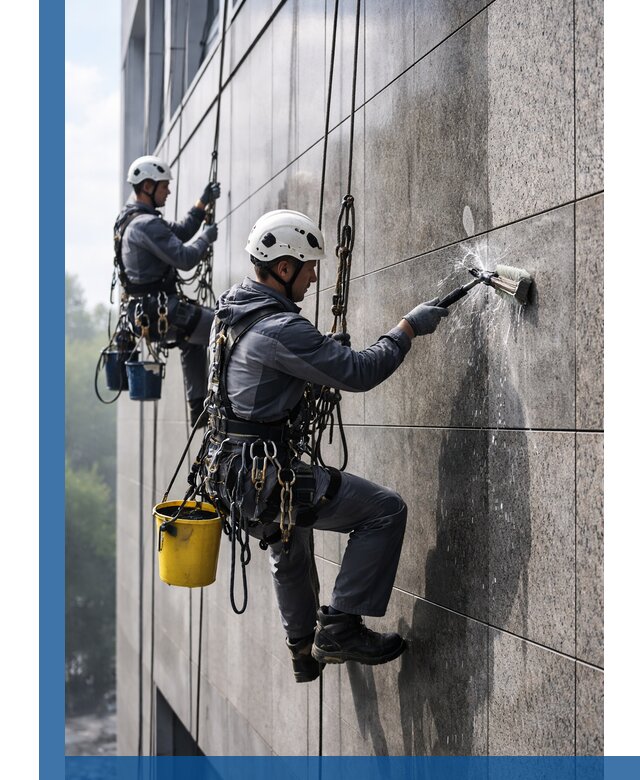 Профессиональная мойка фасада из керамогранита в Сердобске