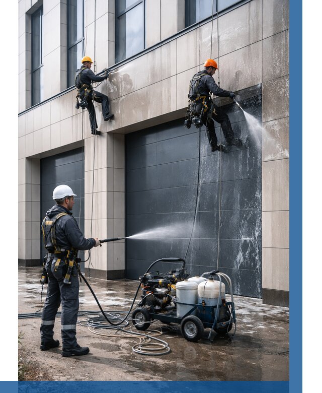 Послестроительная мойка фасада в Сердобске от 303 р. | ВЫСОТНИК-Срд