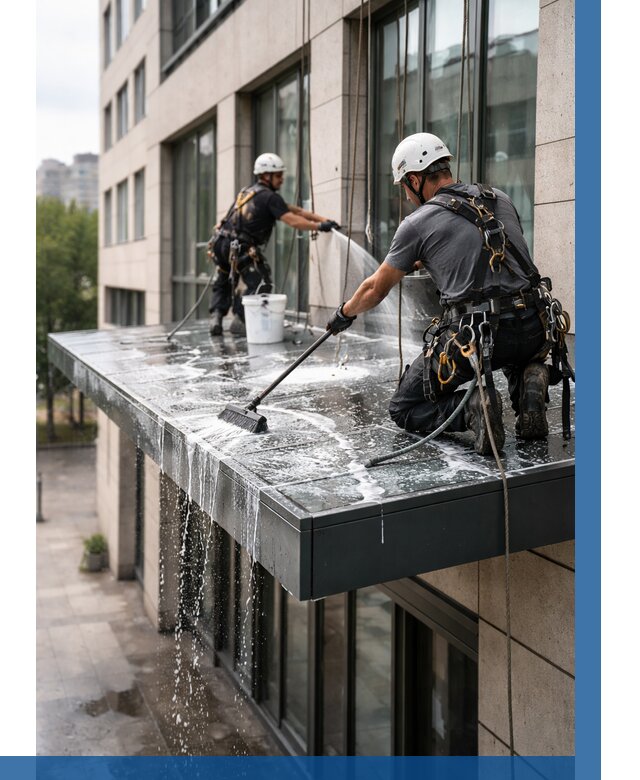 Мойка козырьков и навесов в Сердобске от 3539 р. | ВЫСОТНИК-Срд