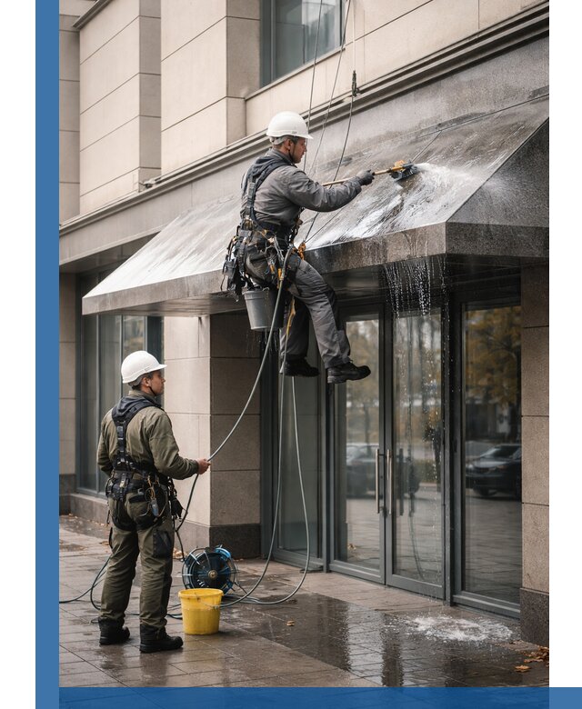 Профессиональная мойка козырьков и навесов в Сердобске