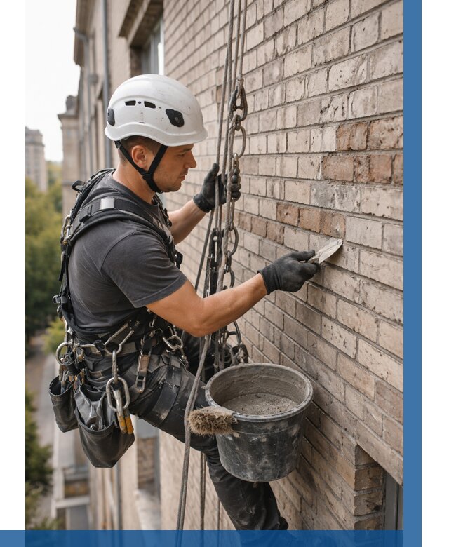 Ремонт кирпичной кладки фасада в Сердобске от 1820 р. | ВЫСОТНИК-Срд