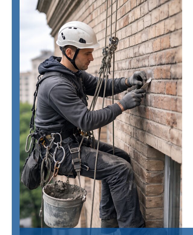 Качественный ремонт кирпичной кладки фасада в Сердобске с гарантией