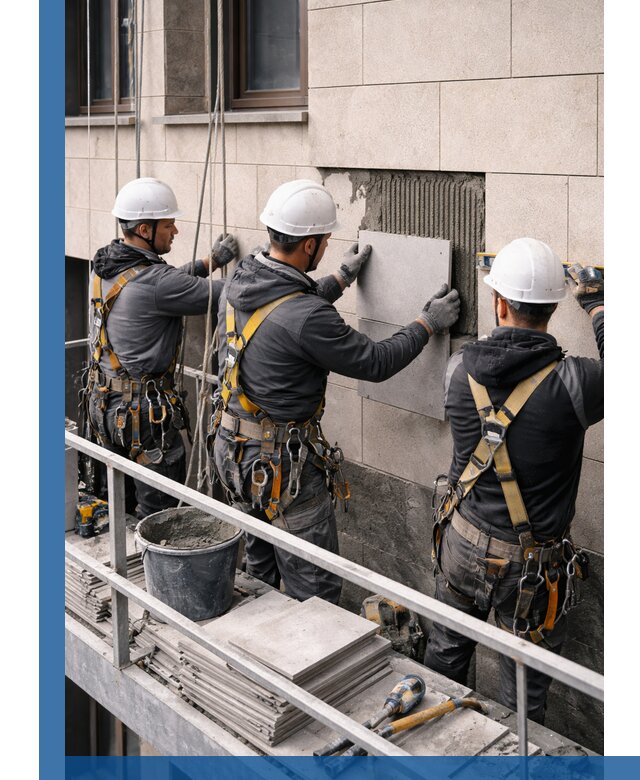 Ремонт облицовки фасада плиткой в Сердобске с гарантией