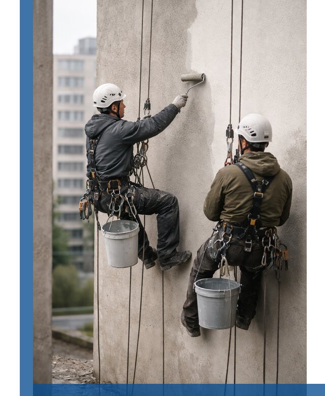 Покраска фасадов высотными альпинистами в Сердобске с гарантией