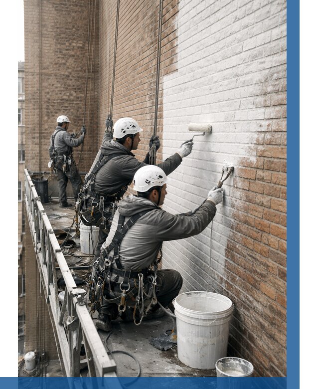 Покраска кирпичного фасада в Сердобске от 354 р. | ВЫСОТНИК-Срд