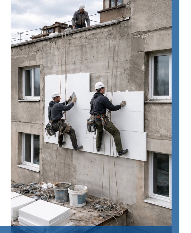 Утепление фасада пенополистиролом в Сердобске от 1820 р. | ВЫСОТНИК-Срд