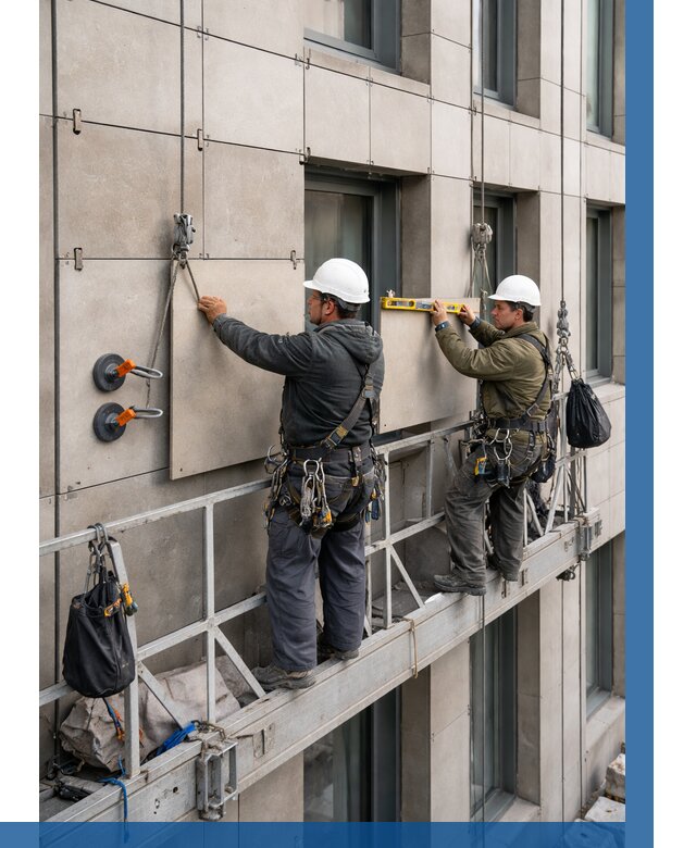 Монтаж керамогранита на фасад в Сердобске от 2528 р. | ВЫСОТНИК-Срд