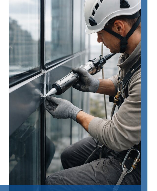 Герметизация стыков витража в Сердобске от 1213 р. | ВЫСОТНИК-Срд