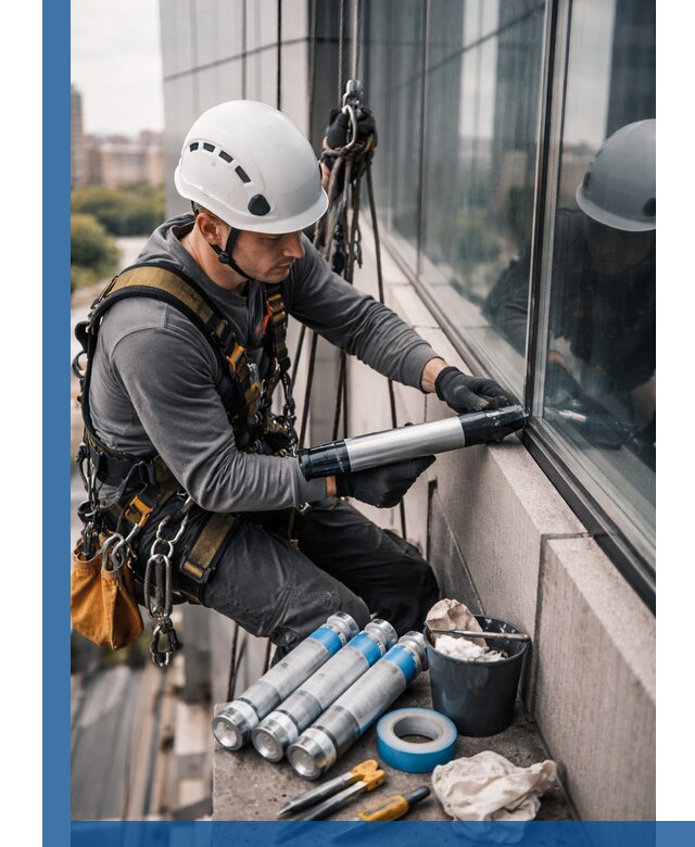 Герметизация стыков витража в Сердобске для герметичных фасадов