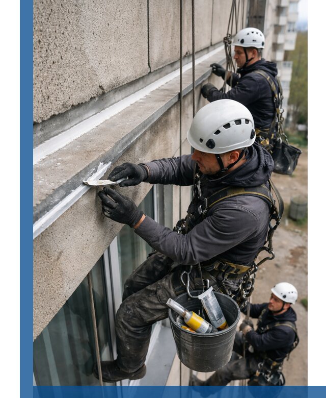 Герметизация примыкания балкона в Сердобске под ключ с гарантией