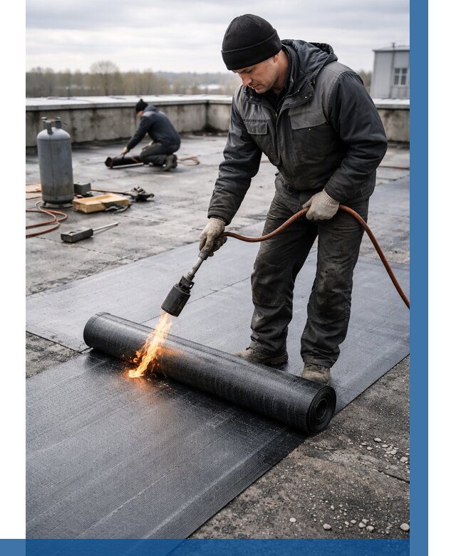 Ремонт наплавляемой кровли в Сердобске от 708 р. | ВЫСОТНИК-Срд