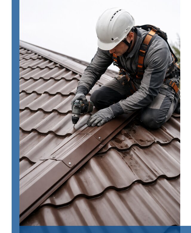 Ремонт металлочерепицы на крыше в Сердобске профессионально