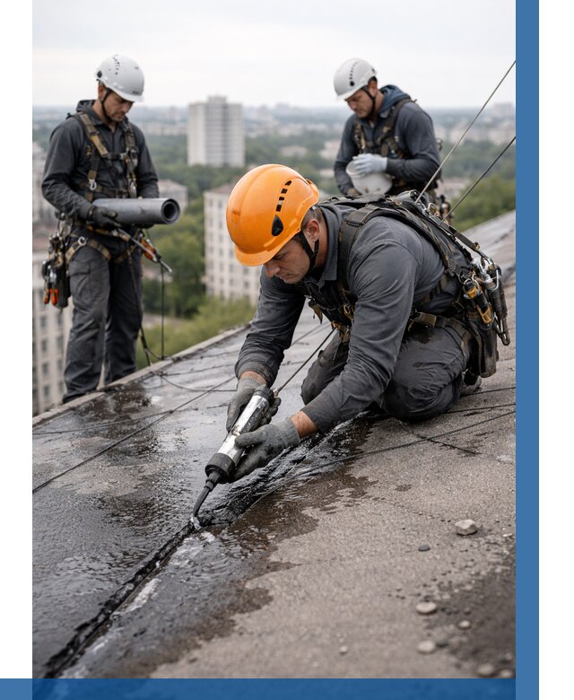 Устранение протечек кровли в Сердобске от 12133 р. | ВЫСОТНИК-Срд