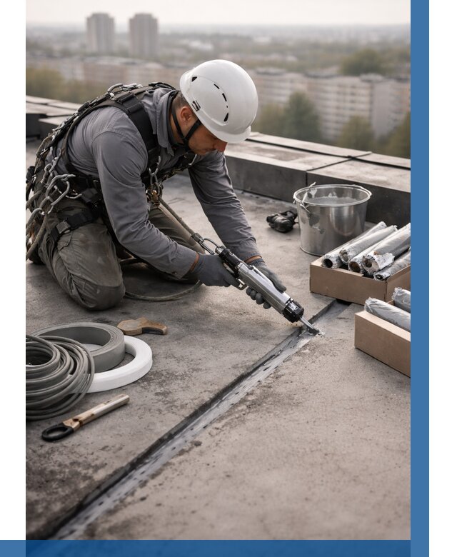 Герметизация швов кровли в Сердобске от 455 р./м2 | ВЫСОТНИК-Срд