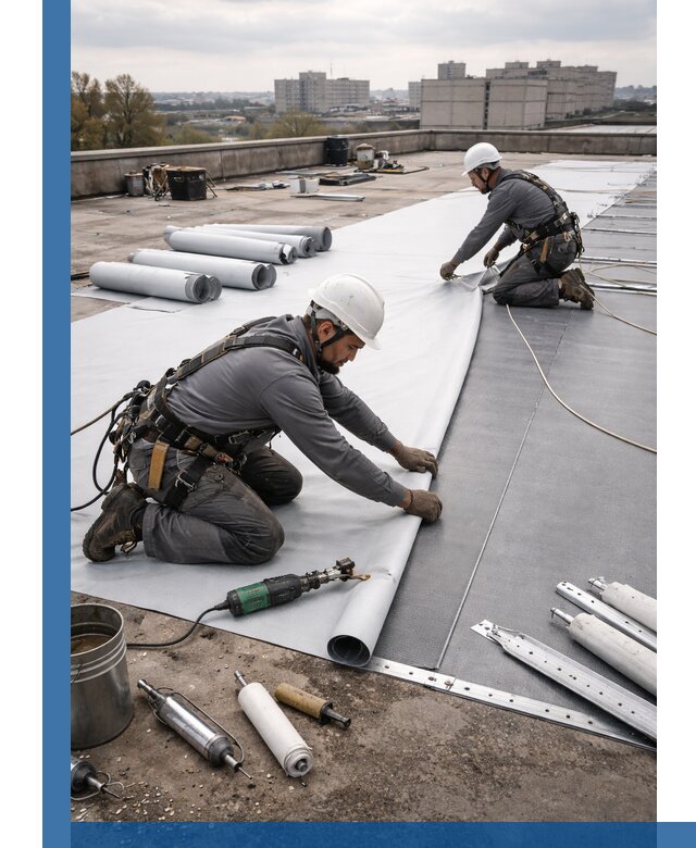 Монтаж мембранной кровли в Сердобске для промышленных зданий