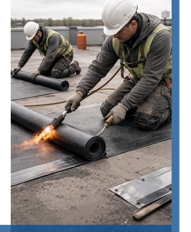 Монтаж наплавляемой кровли в Сердобске от 859 р. — ВЫСОТНИК-Срд