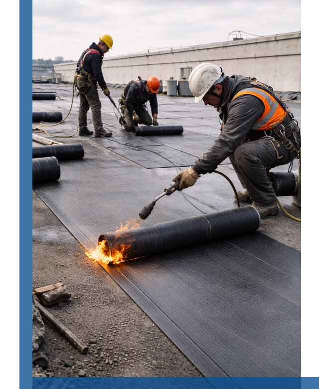 Монтаж наплавляемой кровли в Сердобске профессионально