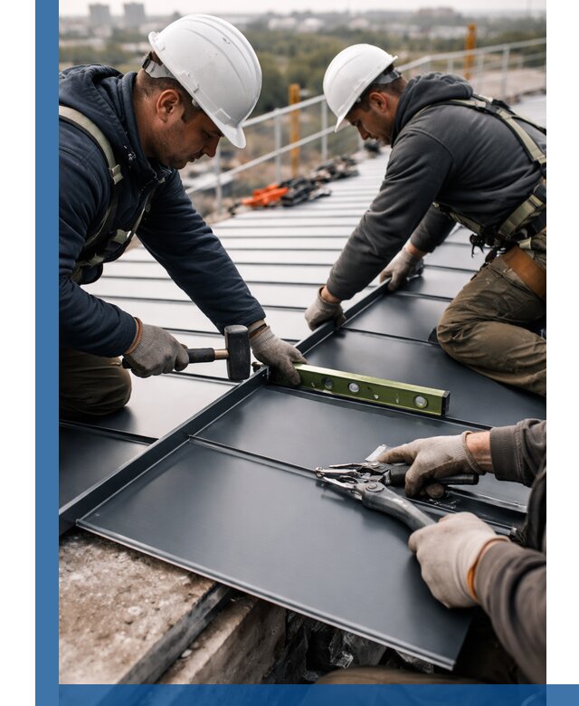 Монтаж фальцевой кровли в Сердобске для промышленных зданий