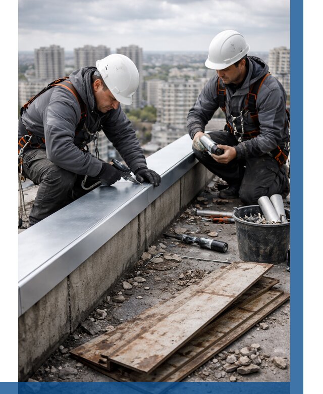 Замена парапетных крышек под ключ в Сердобске от 1213 р. | ВЫСОТНИК-Срд