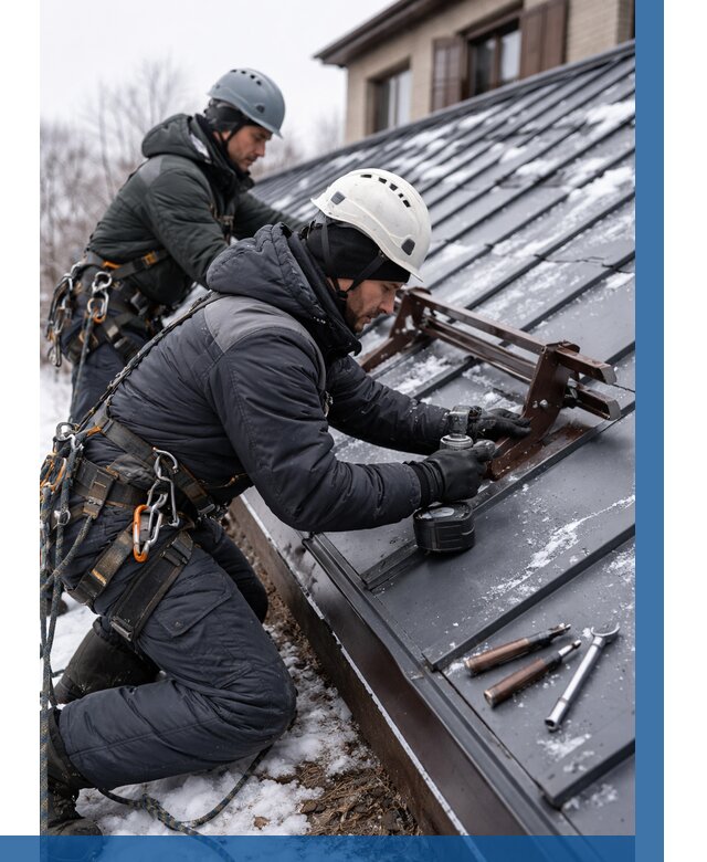 Монтаж снегозадержателей в Сердобске от 455 р. | ВЫСОТНИК-Срд