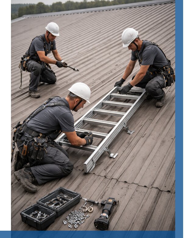 Монтаж кровельной лестницы в Сердобске от 4550 р. | ВЫСОТНИК-Срд