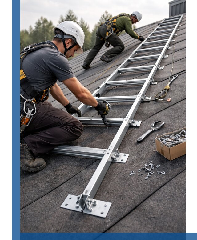Профессиональный монтаж кровельной лестницы в Сердобске под ключ