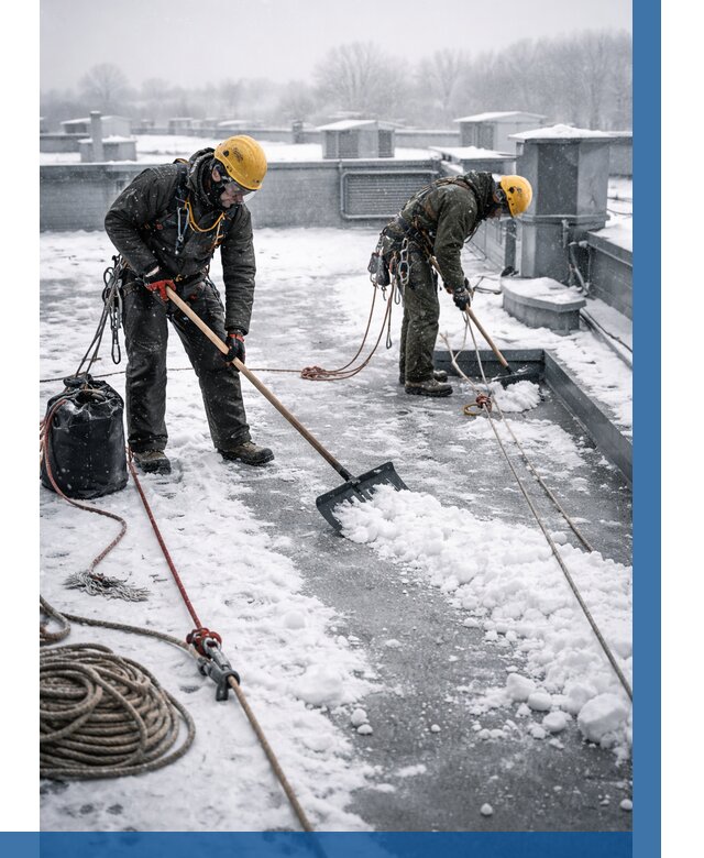 Очистка крыши от снега в Сердобске от 7583 р. | ВЫСОТНИК-Срд