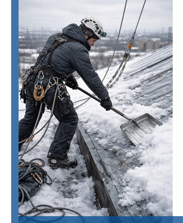 Профессиональная очистка кровли от снега и наледи в Сердобске