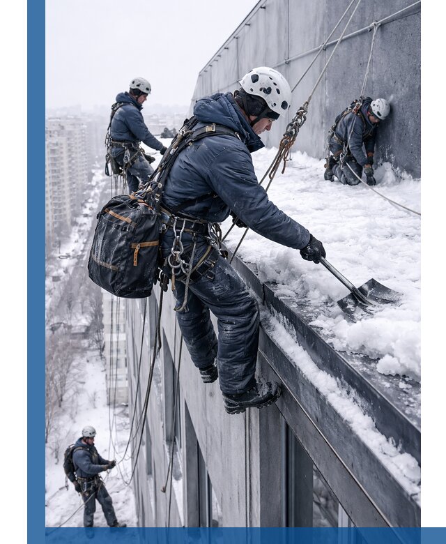 Абонентское обслуживание кровли зимой в Сердобске регулярный уход