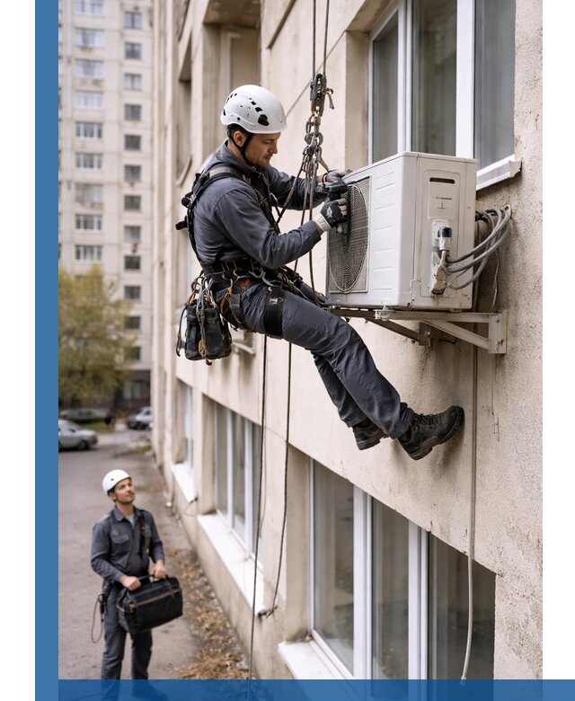 Демонтаж внешнего блока кондиционера в Сердобске профессионально