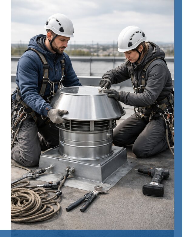 Установка дефлекторов на кровле в Сердобске от 4550 р. | ВЫСОТНИК-Срд