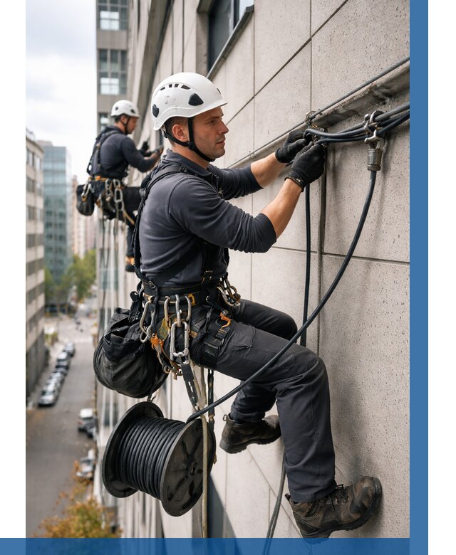 Прокладка кабеля по фасаду в Сердобске от 354 р. | ВЫСОТНИК-Срд