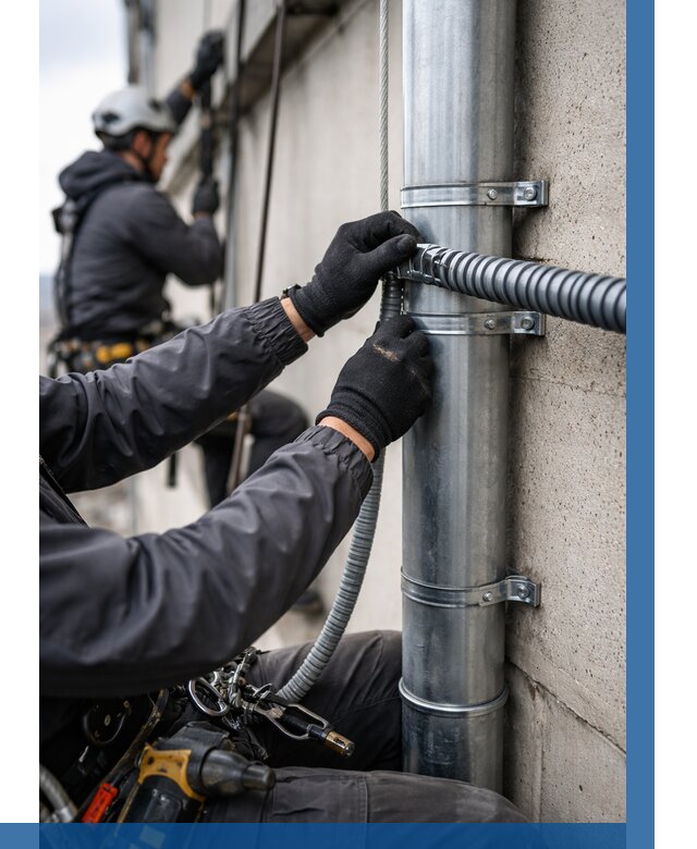 Монтаж гофры для кабеля в Сердобске от 303 р. | ВЫСОТНИК-Срд