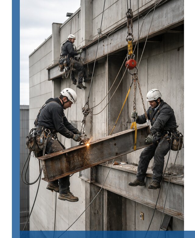 Демонтаж металлоконструкций на высоте в Сердобске под ключ