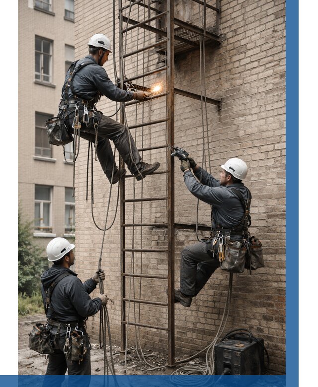 Ремонт пожарной лестницы в Сердобске от 7583 р. | ВЫСОТНИК-Срд