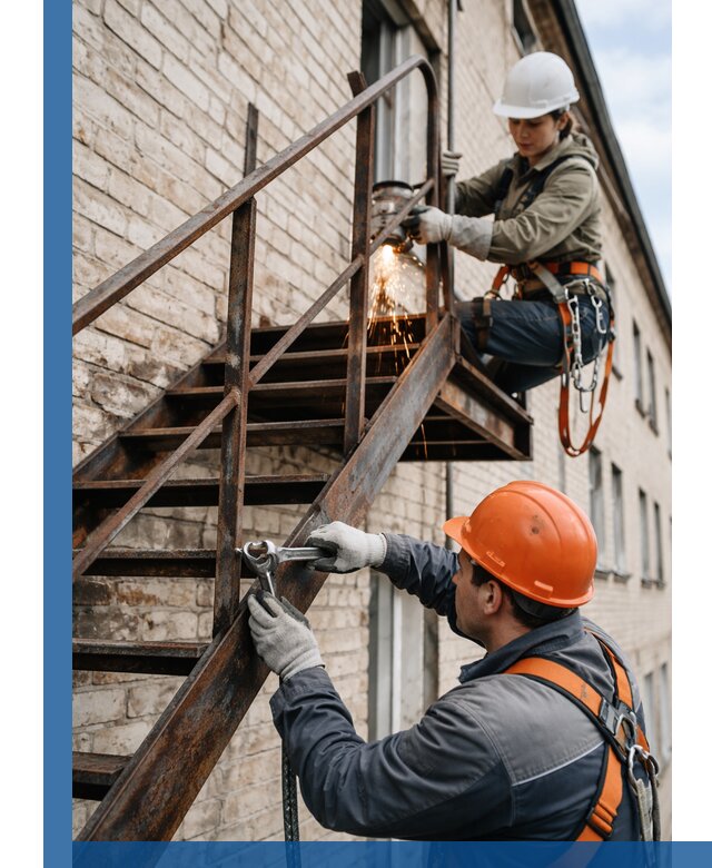Ремонт и восстановление пожарных лестниц с выездом в Сердобске