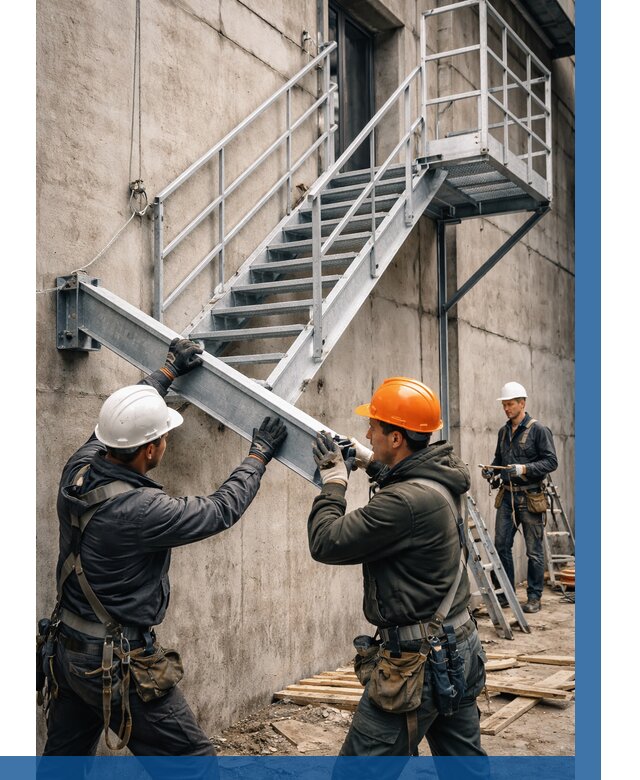 Монтаж металлических лестниц в Сердобске от 15167 р. | ВЫСОТНИК-Срд