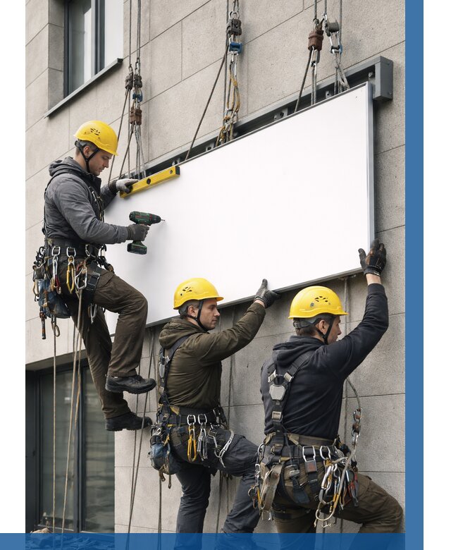 Монтаж рекламной вывески в Сердобске от 8089 р. | ВЫСОТНИК-Срд