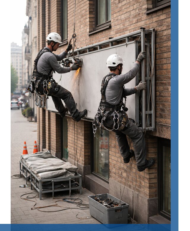 Демонтаж рекламной вывески в Сердобске от 6572 р. | ВЫСОТНИК-Срд