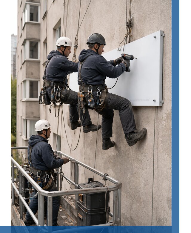 Монтаж табличек и указателей в Сердобске от 3539 р. | ВЫСОТНИК-Срд