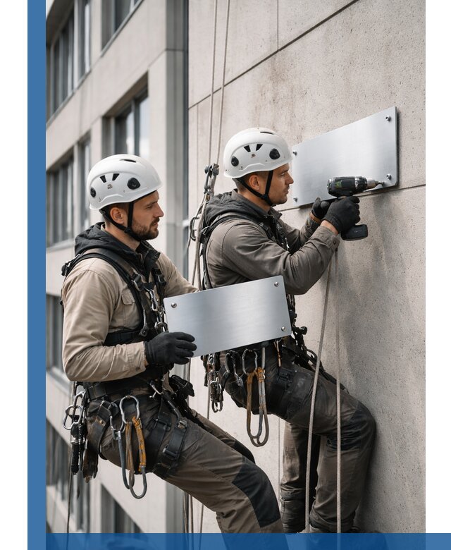 Монтаж табличек и указателей в Сердобске для зданий и сооружений