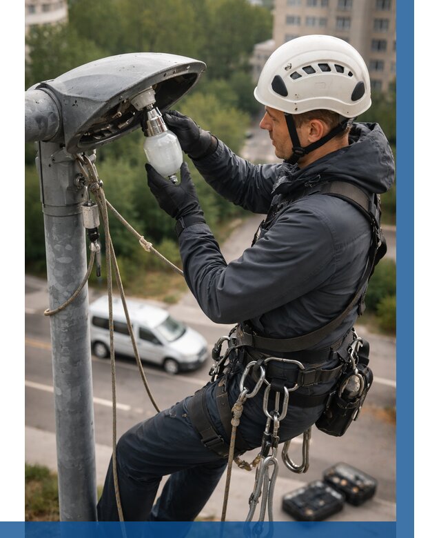 Замена ламп на высоте в Сердобске от 2528 р. | ВЫСОТНИК-Срд