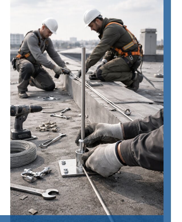 Монтаж молниезащиты на кровле в Сердобске цена от 25278 р. | ВЫСОТНИК-Срд