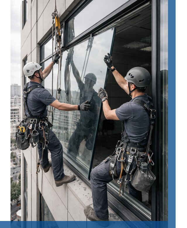 Замена стеклопакетов на высоте в Сердобске от 5561 р. | ВЫСОТНИК-Срд