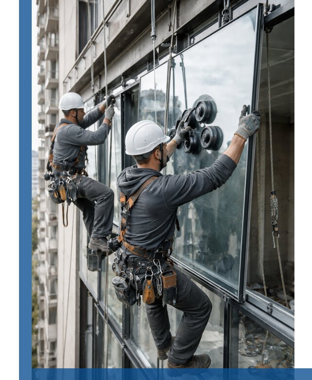 Витражное остекление фасадов и лоджий в Сердобске под ключ