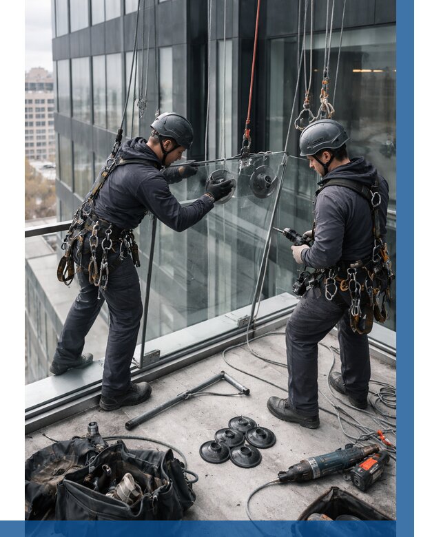 Монтаж стеклянных ограждений в Сердобске от 2528 р. | ВЫСОТНИК-Срд